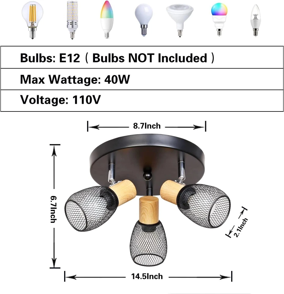 Lámpara de techo de montaje empotrado foco moderno, multidireccional (CY-DJ-03) Foto 4 de 4