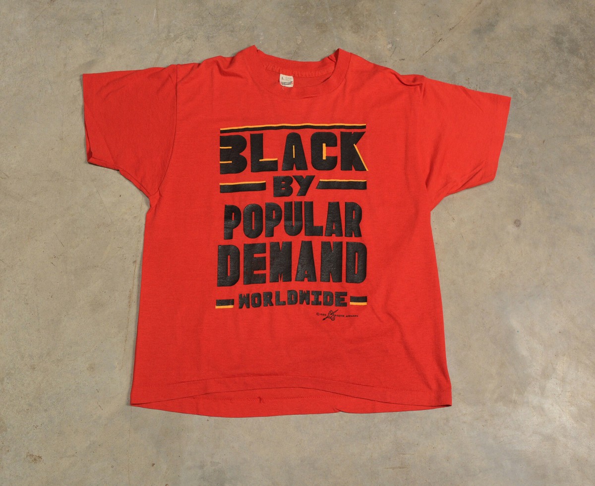 1986 Black By Popular Demand vintage t-shirt hip hop rap Screen