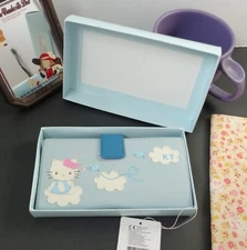 Sanrio 2004 Hello Kitty Bluebird Vinyl Long Checkbook Cover Compact Wallet New