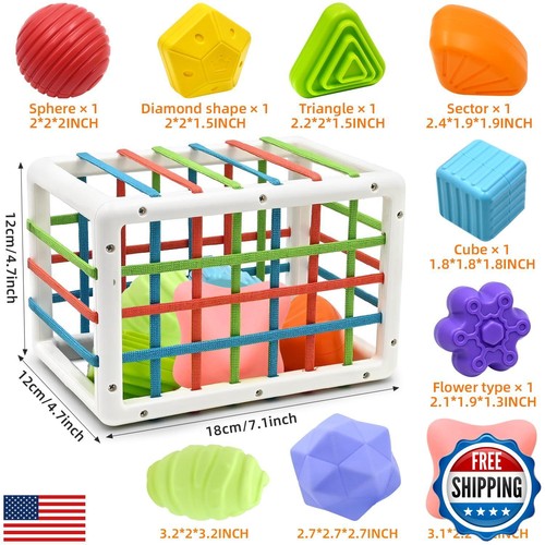 AiTuiTui Montessori Baby Toys for 1 Year Old Boy Girl Gifts, Shape Sorter Bab - Picture 4 of 5