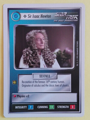 Star Trek CCG (Premiere) Federation Personnel: Sir Isaac Newton (rare)