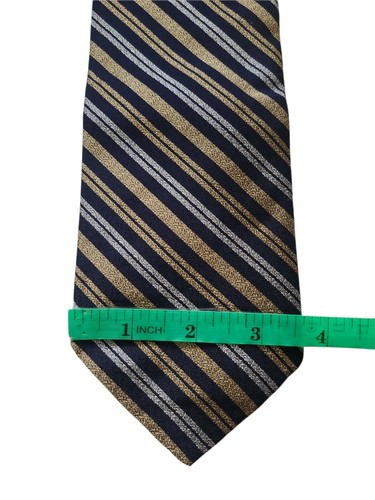 1A) OXXFORD CLOTHES STRIPED 100% SILK NECKTIE MADE IN USA - Picture 3 of 4