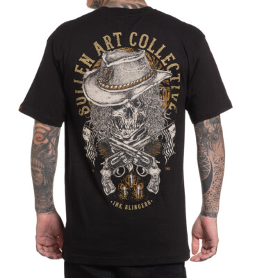 Sullen Clothing T-Shirt Outlaw Art Collective Tattoo Cowboy Western Skelett