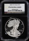 2003-W $1 Proof American Silver Eagle NGC PF 69 Ultra Cameo | PR