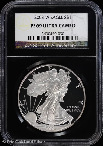 2003-W $1 Proof American Silver Eagle NGC PF 69 Ultra Cameo | PR