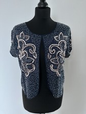 Kaliko Embroidered Bolero Jacket With Cap Sleeve And Hook & Eye Closure. Unworn.