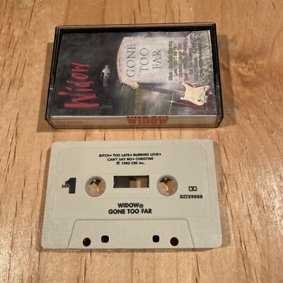 Widow  Gone Too Far CASSETTE TAPE 1st US issue girlschool heart bitch betsy doro