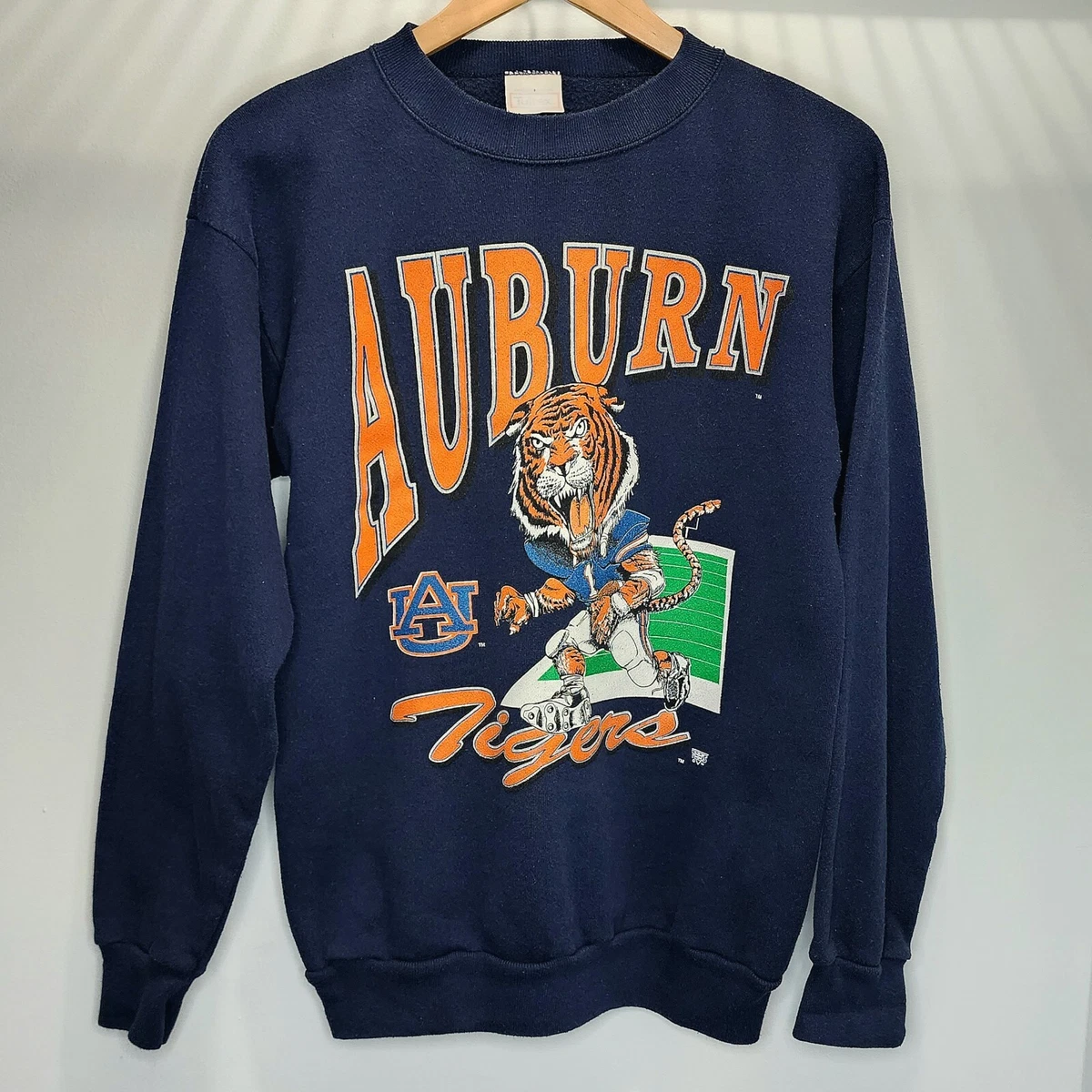 Auburn Tigers Vintage Football 80s Pullover Sweater Blue USA Made Womens  Size Lg | eBay