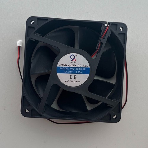 Ventilateur Axial 120x120x38 Mm - 24V, 0.35A, 2 Broches, Modèle MQ12038HBL, Neuf, Origine Chine