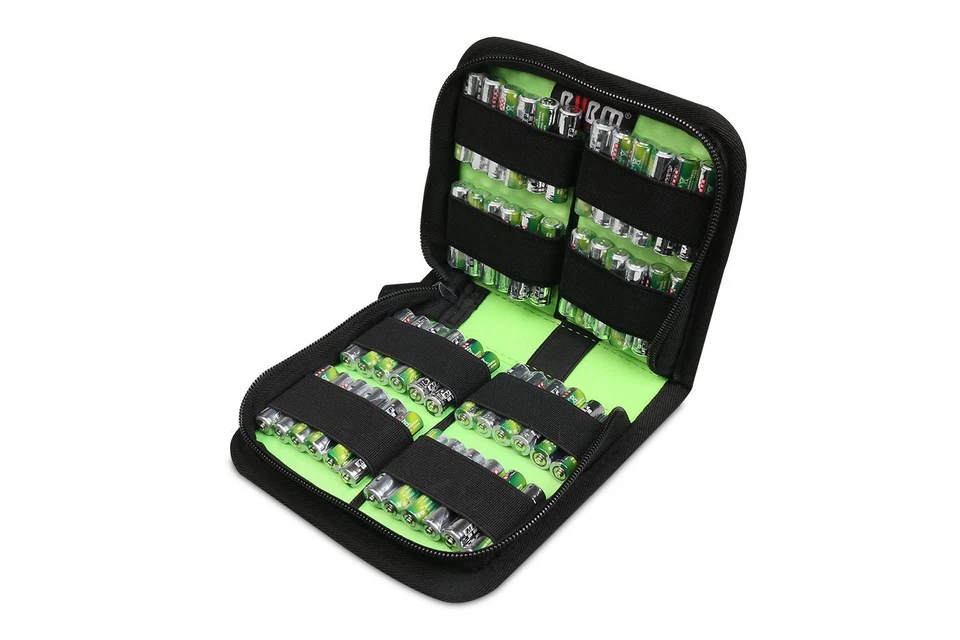 BUBM Black Travel Organiser Bag Padded 8 Elastic Loops Batteries,Charger,Cable - Image 4 of 4