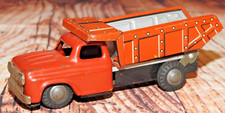 Vintage 1950'sTN Toys Tin Lithograph Friction Toy Dump Truck Made in Japan