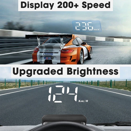 Universal Car HUD Head UP Speedometer Digital Display Speed Warning OBD2 II - Picture 7 of 13