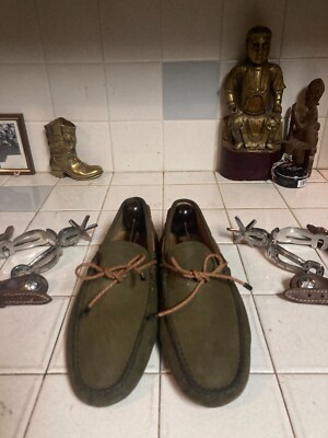 Tod s Men's Green Driving Moccasin Loafers 5.5 Italy
