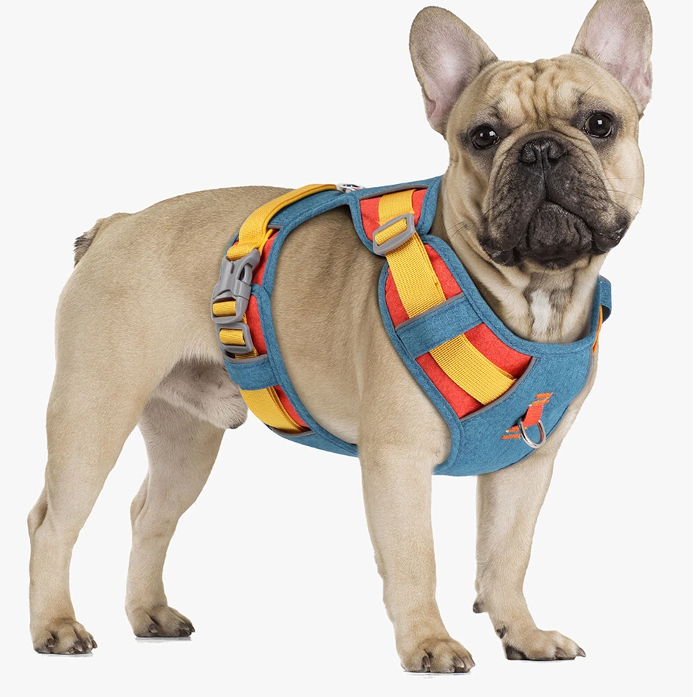 Dog Harness No-Pull Control Vest Reflective Breathable Mesh Vest w/ 2 Leash Clip Dog Harness No-Pull Control Vest Reflective Breathable Mesh Vest w/ 2 Leash Clip