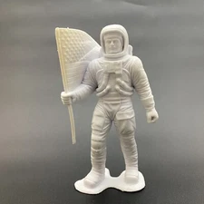 Louis Marx 1970 Moon Man NASA Astronaut with American Flag Action Figure Toy 