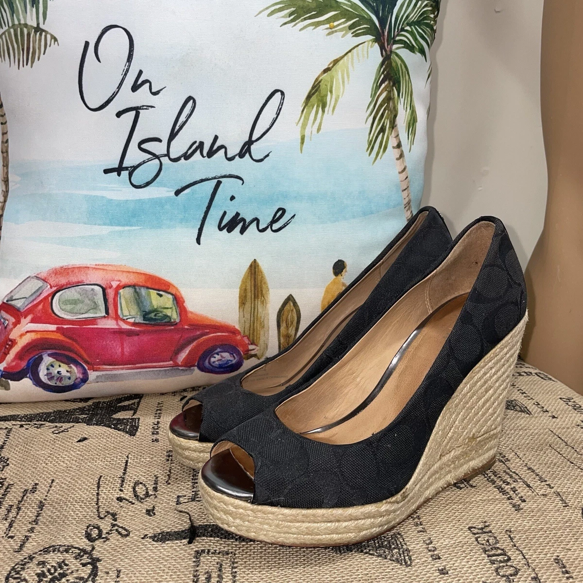 Peep toe espadrille wedge sale