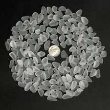 sea beach glass 20 pieces white clear transparent lots bulk jewelry use