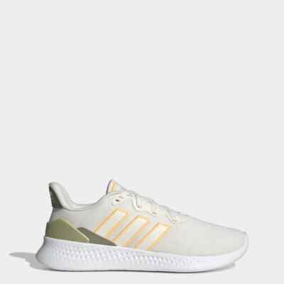 adidas Puremotion SE Shoes - Chalk White / Flash Orange / Orbit Green UK 5