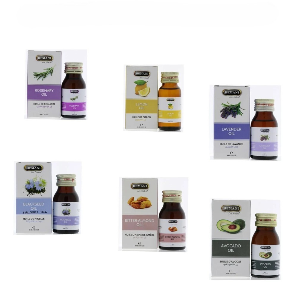 Hemani 30ml 100% Natural Herbal, Vegetables, fruits & Seeds Essential Oils