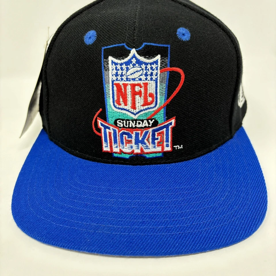 De colección NFL Sunday Ticket Snapback Gorra Logo Atlético Fútbol Taiwán Nuevo con Etiquetas Foto 2 de 4