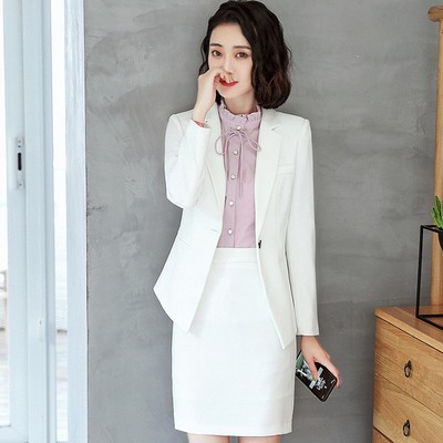 Tailleur completo donna bianco giacca a manica lunga e gonna slim cod 7149  | eBay