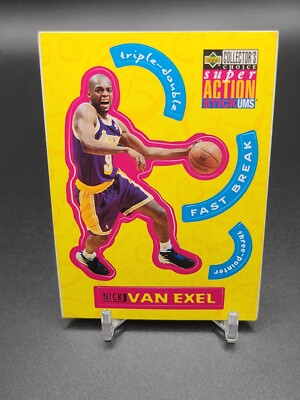 1996-97 UD Collector's Choice ITALIAN Nick Van Exel #S13 Super Action Stick 'Ums