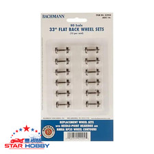 Bachmann 42904 33" Flat Back Wheel Sets HO Scale 12 pcs NEW MODEL TRAINS