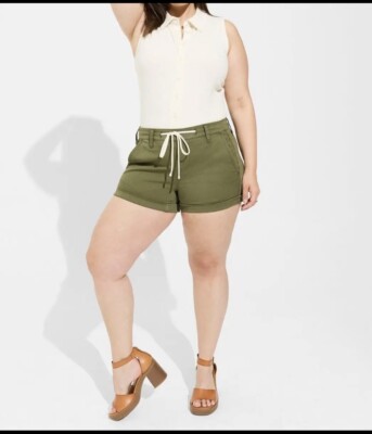 Torrid 3 Super Soft Rib V Neck Collared Button Down Crop Tank Ivory 3