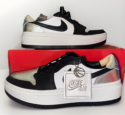 Women s Shoes Nike Air Jordan 1 Elevate Low SE Metallic Silver Toe
