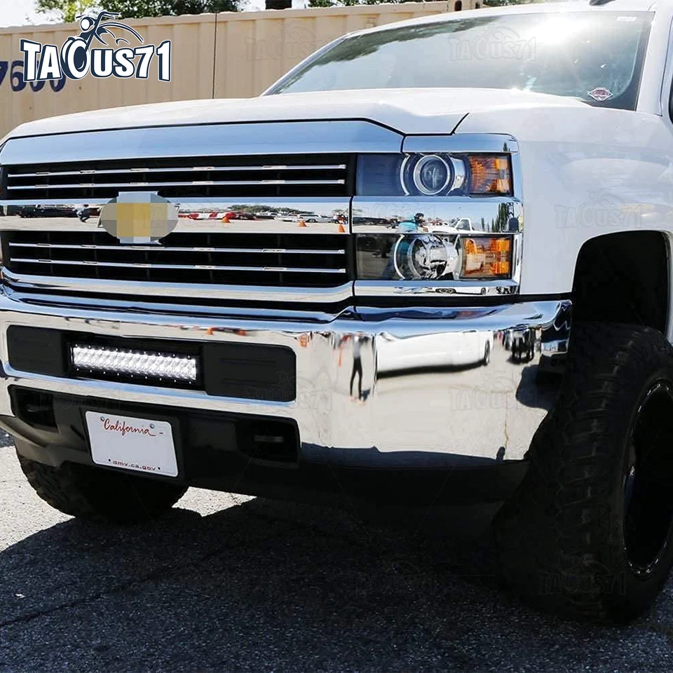 Kits de barra de luz LED para parachoques delantero 96W Chevy Silverado 2500/3500HD Custom Fit 15-24 Foto 2 de 3