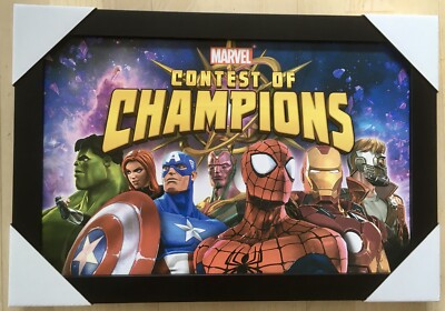 Framed Art:  Marvel Contest of Champions Holzbild ca.33 x 48 cm incl. Rahmen