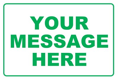 New Personalized Aluminum Metal Sign Customized With Custom Text 8'' x 12'' Size
