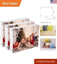 Elegant 3-Pack 5x7 Acrylic Frames - UV-Resistant, Shatterproof  Gift-Ready