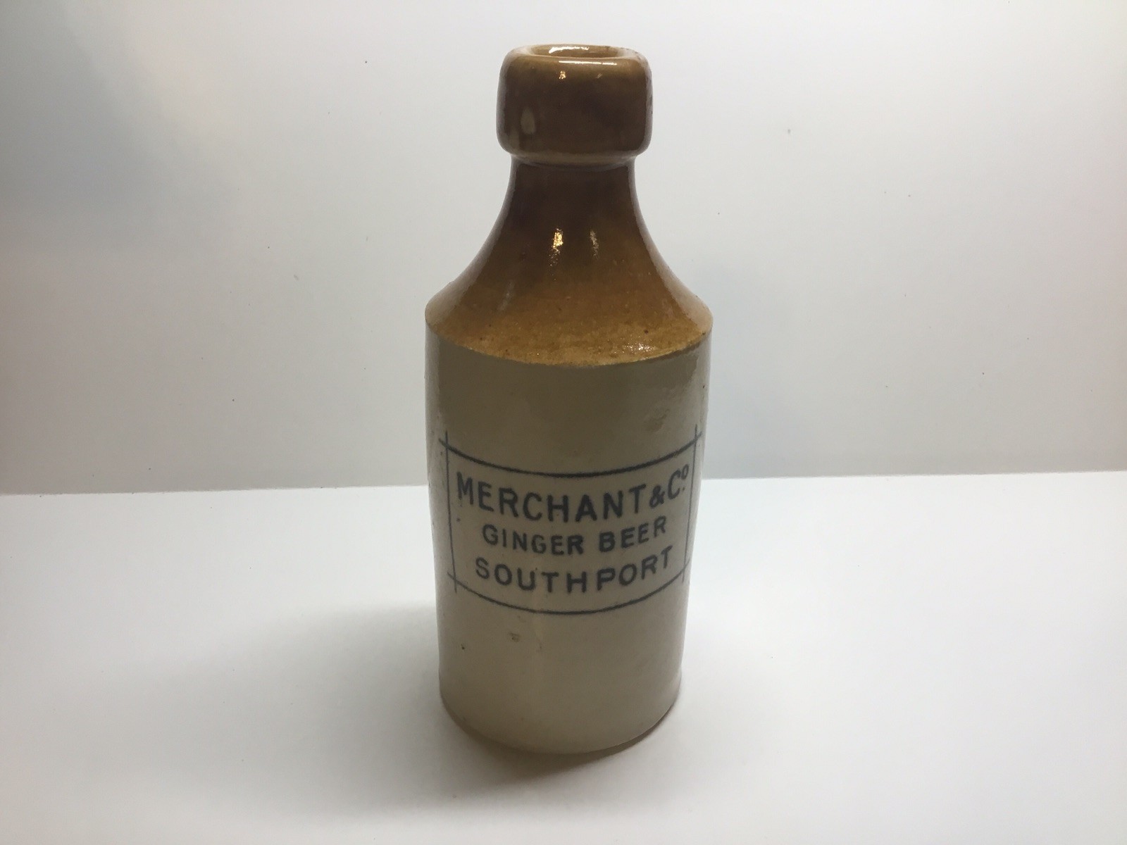 Antique Merchant & Co. Southport Stoneware Ginger Beer Bottle.