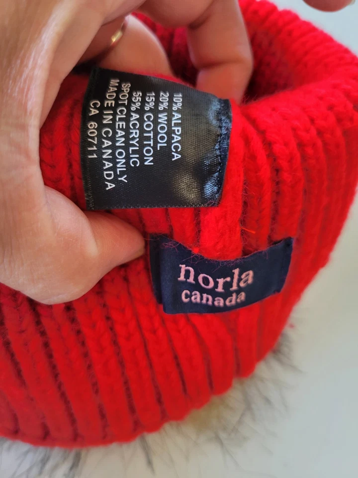 Gorro rojo de mezcla de lana Norla Canada Foto 3 de 4