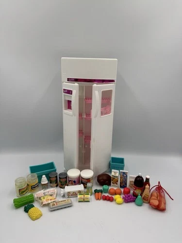 Vintage 1997 Barbie Fun Fixin' Refrigerator Set  Mattel Rare #67691 Nice