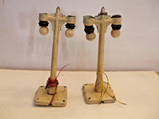 Lionel / Marx Twin Street Lamps Set of 2 - White Cream Color O Gauge