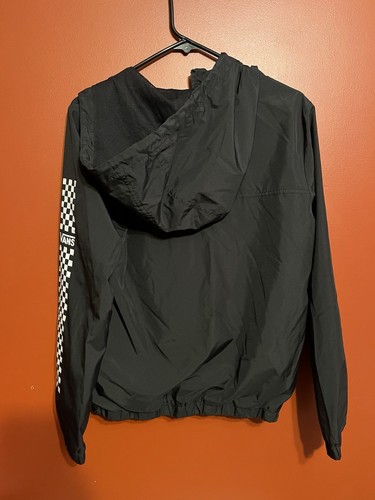 Vans Off The Wall Windbreaker Jacke mit Kapuze MED Damen schwarz kariert Full Zip - Bild 5 von 5