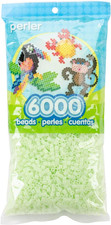Beads Fuse Beads for Crafts, 6000Pcs, Glow in the Dark Green