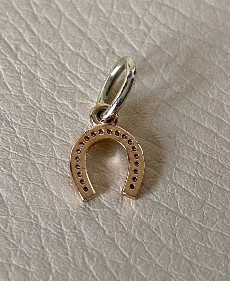 Pandora 14K Rose Gold Symbol of Luck Horseshoe Dangle with Zirconia - 791356CZ - Image 3 of 4