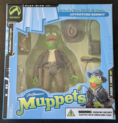   INDIANA JONES KERMIT ADVENTURE PALISADES 2004 EXCLUSIVE W OUTER BOX    