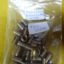 Gewindeeinsatz Ensat Buchse TYP 302 M8 Gewindereparatur schlitz GL15 verzinkt