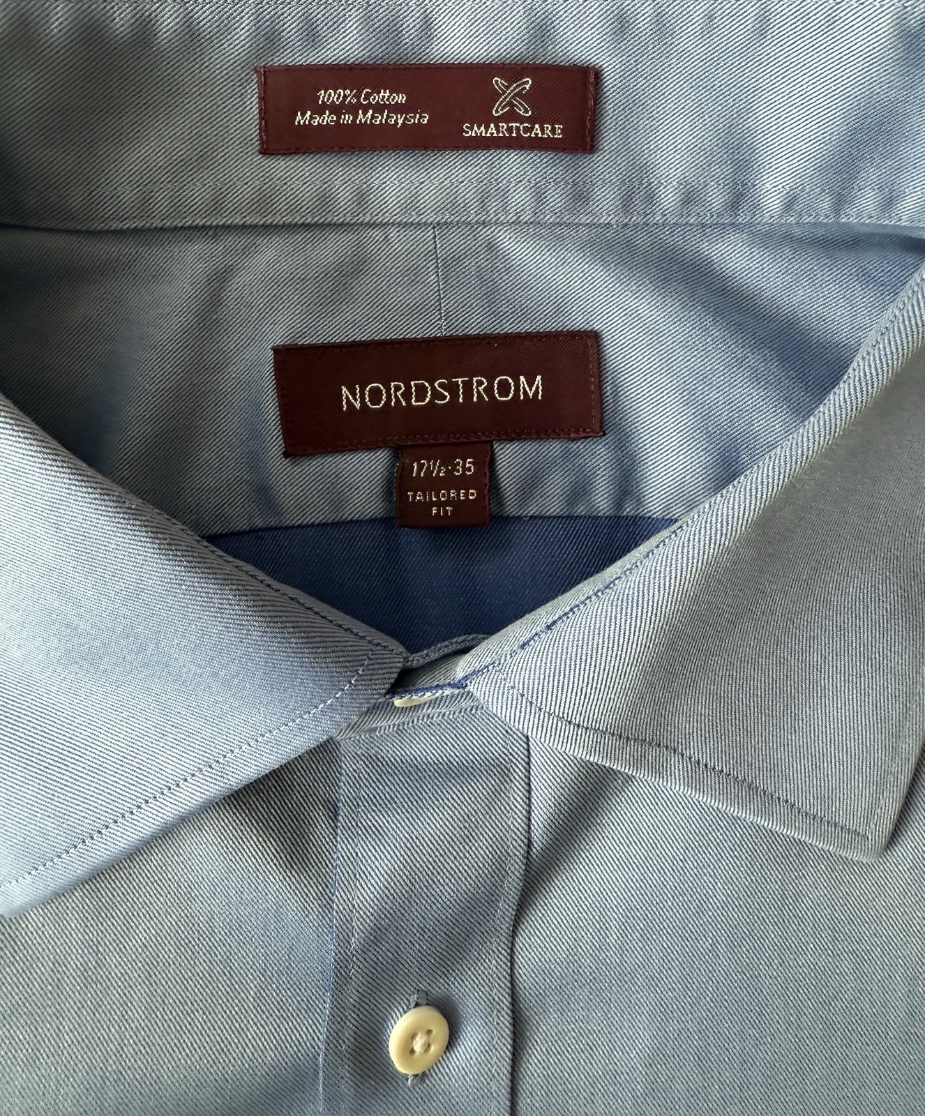 Nordstrom Smartcare Men Large Solid Steele Blue L… - image 4