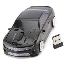  Black USB 2.4 Mouse Sport Car Shaped Wireless Computer Mouse  