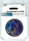 1898-P Better Date  Gem BU + Morgan Dollar  Deep Monster Rainbow Toned