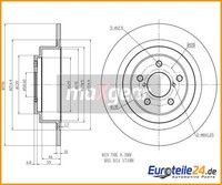 2 St. Bremsscheibe Maxgear 19-2357 Hinterachse FüR Subaru
