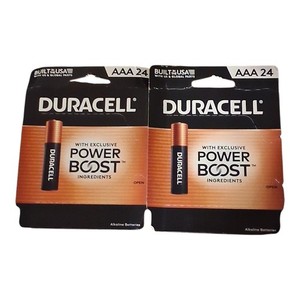 48 Batterie Duracell AAA Coppertop Power Boost Bulk 2 confezioni da 24 scadenza 2037 nuove con scatola