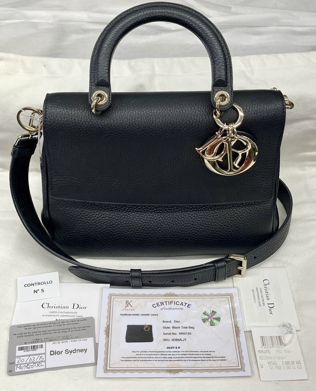 CHRISTIAN DIOR Dior Be Dior Flap Top Handle Bag Black - Small * Authenticated
