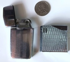Pair of Vintage Silver-tone Lighters: 1 Ronso...
