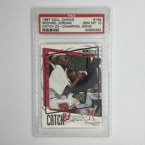 Michael Jordan 1997 Collector's Choice Catch 23 Card #189 PSA 10 GEM MINT Bulls
